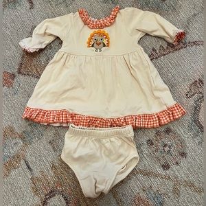 Magnolia baby turkey dress and bloomers